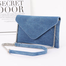 Load image into Gallery viewer, Denim Envelope Clutch