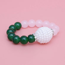 Load image into Gallery viewer, Pink &amp; Green Pearl Bead Bracelet
