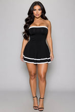 Load image into Gallery viewer, BANDEAU FITTED RUFFLE DRESS
