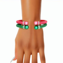 Load image into Gallery viewer, Pink &amp; Green Cable Bangles
