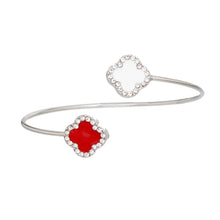 Load image into Gallery viewer, Red &amp; White Clover Bangle
