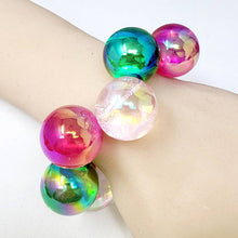 Load image into Gallery viewer, Chunky Iridescent Ball Bracelet
