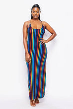 Load image into Gallery viewer, Multi Color Stripe Maxi Dress
