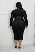 Load image into Gallery viewer, Black Leopard Corset Dress
