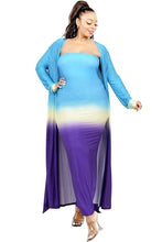 Load image into Gallery viewer, Sky Color Block Dress Set
