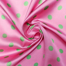 Load image into Gallery viewer, Pink &amp; Green Polka Dot  Square Scarf
