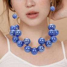 Load image into Gallery viewer, Chunky Iridescent Ball Beaded Necklace
