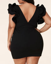 Load image into Gallery viewer, Ruffle Shoulder Dress
