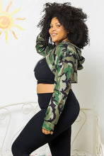 Load image into Gallery viewer, Army Cammie Crop Hoodie
