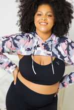 Load image into Gallery viewer, Pink Cammie Crop Hoodie

